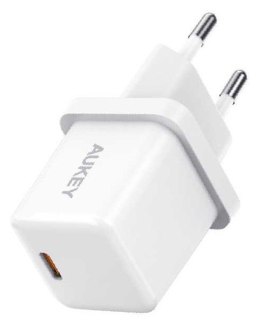 AUKEY Mini ładowarka sieciowa PA-F5 OEM White 1xUSB-C 20W PD Power Delivery