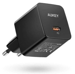 AUKEY Mini ładowarka sieciowa PA-Y20S Black 1xUSB-C 20W PD Power Delivery