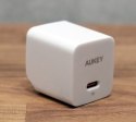 AUKEY Mini ładowarka sieciowa PA-Y20S White 1xUSB-C 20W PD Power Delivery