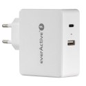 EverActive Ładowarka USB QC3.0 USB-C PD 63W SC600Q