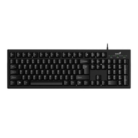 Genius Klawiatura przewodowa Genius KB-100 Offcie black, Full size, odporna na zalanie