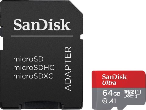 SanDisk Karta Ultra microSDXC 64GB 140MB/s A1 + Adapter SD