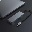 AUKEY CB-C62 aluminiowy HUB USB-C | Ultra Slim | 4w1 | 4xUSB 3.1