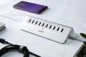 AUKEY Hub 10xUSB CB-H6S aluminiowy | 10w1 | 7xUSB 3.1 | 2xUSB AiPower | 1xUSB Quick Charge 3.0