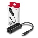 AXAGON Karta sieciowa Gigabit Ethernet adapter ADE-SRC, USB-C 3.2 Gen 1, instalacja automatyczna