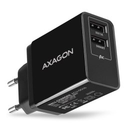 AXAGON Ładowarka sieciowa ACU-DS16, SMART 16W, 2x port USB-A, 5V/2.2A + 5V/1A