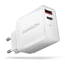 AXAGON Ładowarka sieciowa ACU-PQ22W, PD & QC 22W, 2x port (USB-A + USB-C), PD3.0/QC3.0/AFC/FCP/Apple, biała