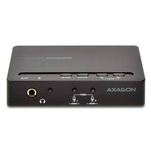 AXAGON Zewnętrzna karta dzwiękowa ADA-71, Soundbox USB real 7.1 audio adapter, SPDIF in/out