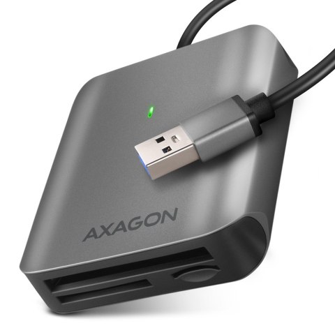 AXAGON Zewnętrzny czytnik kart CRE-S3, USB-A 3. 2 GEN 1, 3-slot lun SD/microSD/CF, obsługa UHS-II