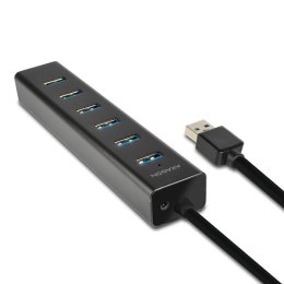 AXAGON HUB 7-portowy HUE-SA7BP USB 3.2 GEN 1 alu charging hub, AC adapter