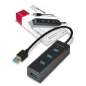 AXAGON Hub 4-portowy HUE-S2B USB 3.2 Gen 1 charging hub, microUSB