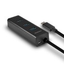 AXAGON Hub 4-portowy HUE-S2C USB 3.2 Gen 1 charging hub, microUSB, 40cm USB-C kabel