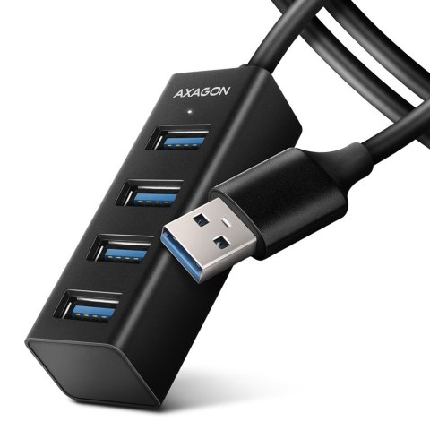 AXAGON Hub 4-portowy Mini metalowy USB 3.2 Gen 1 HUE-M1AL, 1.2m USB-A kabel