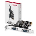 AXAGON Karta PCIe PCEA-S2N, 2x port szeregowy RS232 250 Kbpsw zestawie LP