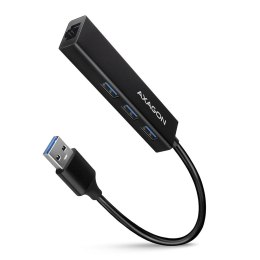 AXAGON Karta sieciowa HMA-GL3A 3x USB-A + GLAN, USB3.2 Gen 1 hub, metalowy, 20cm USB-A kabel