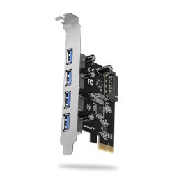 AXAGON Kontroler PCIe PCEU-430VL 4x port USB 3.2 GEN 1, UASP