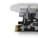 AXAGON Kontroler PCIe PCEU-430VL 4x port USB 3.2 GEN 1, UASP