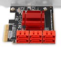 AXAGON PCIe kontroler 6x wewnętrzny port SATA 6G, PCES-SA6, ASM 1166, SP LP