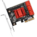 AXAGON PCIe kontroler 6x wewnętrzny port SATA 6G, PCES-SA6, ASM 1166, SP LP