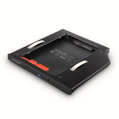 AXAGON Ramka n a 2,5 cala SSD-HDD do gniazda DVD, RSS-CD09, 9.5mmLED aluminium