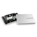 AXAGON Wewnętrzna obudowa 2.5" z interfejsem SATA do dysków SSD M.2 SATA, RSS-M2SD, srebrny