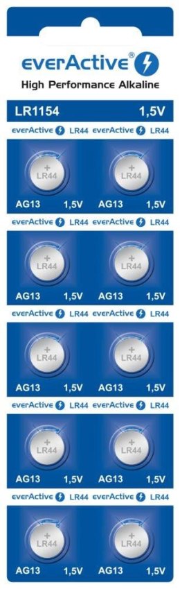 Baterie alkaliczne mini everActive AG13 G13 LR1154 LR44 10 sztuk