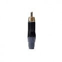 Linearic Wtyk RCA - RCA MB metalowy- zestaw 5 sztuk Czarny