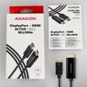 AXAGON Adapter aktywny DisplayPort HDMI 1.4 kabel 1,8m 4K/30Hz, RVD-HI14C2