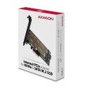 AXAGON Adapter wewnętrzny PCEM2-D, PCIe x4 M.2 NVMe M-key + SATAB-key slot, LP