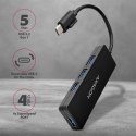 AXAGON Hub 4-portowy HUE-G1C, USB 3.2 Gen 1 SLIM kabel Type-C 14cm