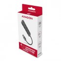 AXAGON Hub 4-portowy HUE-MSA USB 3.2 Gen 1 switch, metalowy, micro USB, 20 cm USB-A kabel