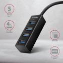 AXAGON Hub 4-portowy Mini metalowy USB 3.2 Gen 1 HUE-M1AL, 1.2m USB-A kabel