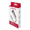 AXAGON Karta sieciowa 2.5 Gigabit Ethernet ADE-25RC USB-C 3.2 Gen 1 - Realtek 8156, automatyczna instalacja, szara