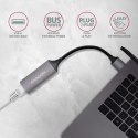 AXAGON Karta sieciowa Gigabit Ethernet adapter ADE-TR, USB-A 3.2 Gen 1, instalacja automatyczna, metal, titan grey