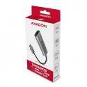 AXAGON Karta sieciowa HMA-GL3AP 3x USB-A + GLAN, USB3.2 Gen 1 hub, metalowy, micro USB power, 20cm USB-A kabel