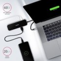 AXAGON Karta sieciowa HMC-6GL 3x USB-A, HDMI, RJ-45, USB 3.2 Gen 1 hub, PD 100W 20cm USB-C kabel