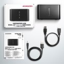 AXAGON MINI stacja dokująca ADSA-D25, USB 3.2 Gen 1 - 2x SATA 6G 2.5" SSD/HDD CLONE