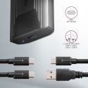 AXAGON Obudowa zewnętrzna aluminiowa bezśrubowa EEM2-GTSA, USB-C 3.2 GEN 2 M.2 NVMe SSD