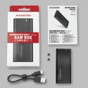 AXAGON Obudowa zewnętrzna aluminiowa bezśrubowa EEM2-SBC USB-C 3.2 GEN 2 M.2 SATA SSD