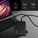 AXAGON Obudowa zewnętrzna plastikowa EE25-SLC, USB-C 3.2 GEN 1 SATA 6G 2.5cali