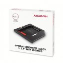 AXAGON Ramka n a 2,5 cala SSD-HDD do gniazda DVD, RSS-CD09, 9.5mmLED aluminium