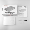 AXAGON Wewnętrzna obudowa 2.5" z interfejsem SATA do dysków SSD M.2 SATA, RSS-M2SD, srebrny