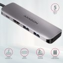 AXAGON Wieloportowy hub HMC-5 2x USB-A, HDMI, SD/microSD, USB 3.2 Gen 1, PD 100W, 20cm USB-C kabel