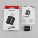 AXAGON Zewnętrzna karta dzwiękowa MINI ADA-10, USB 2.0, 48kHz/16-bit stereo, wejcie USB-A