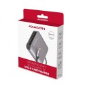 AXAGON Zewnętrzny czytnik kart CRE-S3C, USB-C 3.2 GEN 1, 3-slot & lun SD/microSD/CF, obsługa UHS-II