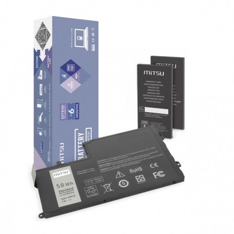 Mitsu Bateria do Dell Inspiron 15 (5542), 14 (5445) 7600 mAh (58 Wh) 7.4 - 7.6 Volt