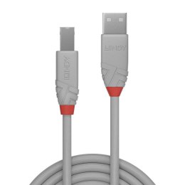 Kabel USB 2.0 LINDY Type A to B Cable, Anthra Line 5m Grey