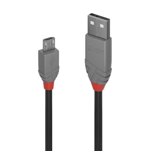 Kabel USB 2.0 LINDY Type A to Micro-B Cable, Anthra Line 0,5m Black