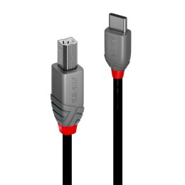 Kabel USB 2.0 LINDY Type C/B M/M Anthra Line 0,5m czarny