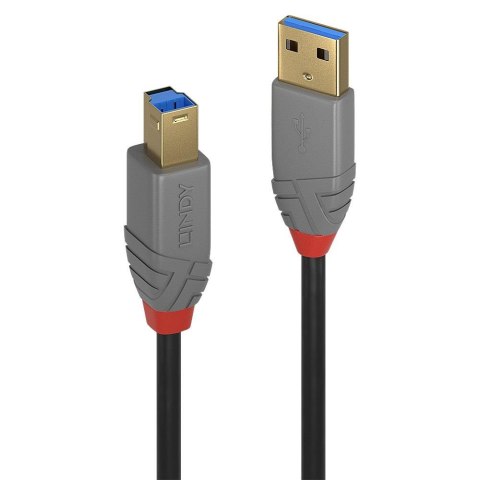 Kabel USB 3.0 LINDY Typ A to B Cable, Anthra Line 5m Black